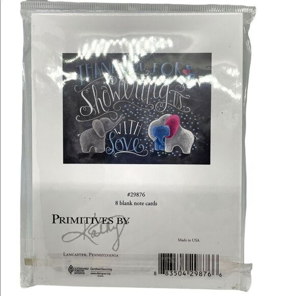 Baby Shower Thank You Note Card Set NWT Primitives by Kathy - Picture 5 of 11